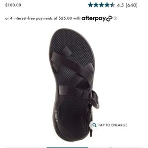 Pair of new Chacos black in color size 6 medium